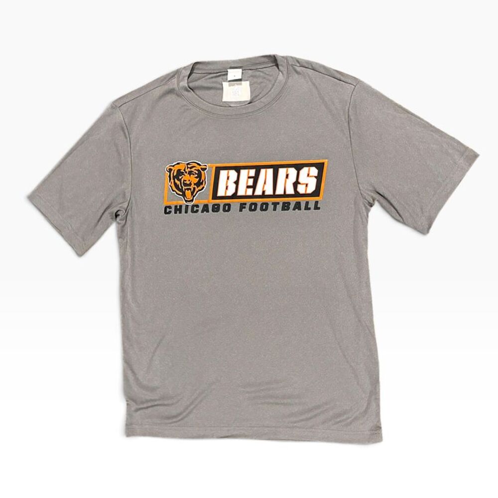 NFL Chicago Bears Men's Sport-Tek Short Sleeve Performance Shirt in Grey, Small